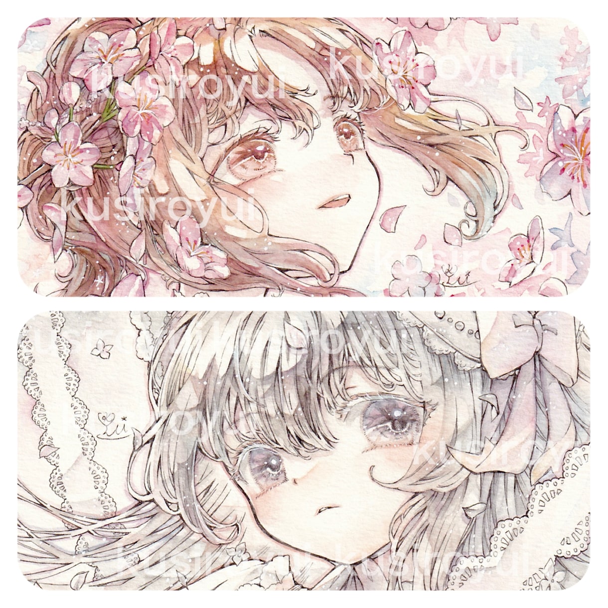 お礼品用、パネル開き用イラストお作りします 透明水彩で繊細なイラストをお描きします イメージ2