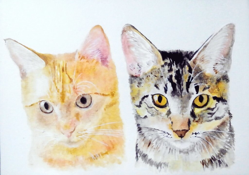 データ配送⚠大切な可愛い愛猫の似顔絵お描き致します 猫ちゃんの誕生日・天国の猫ちゃんに・猫ちゃんを絵にしたい方へ イメージ3