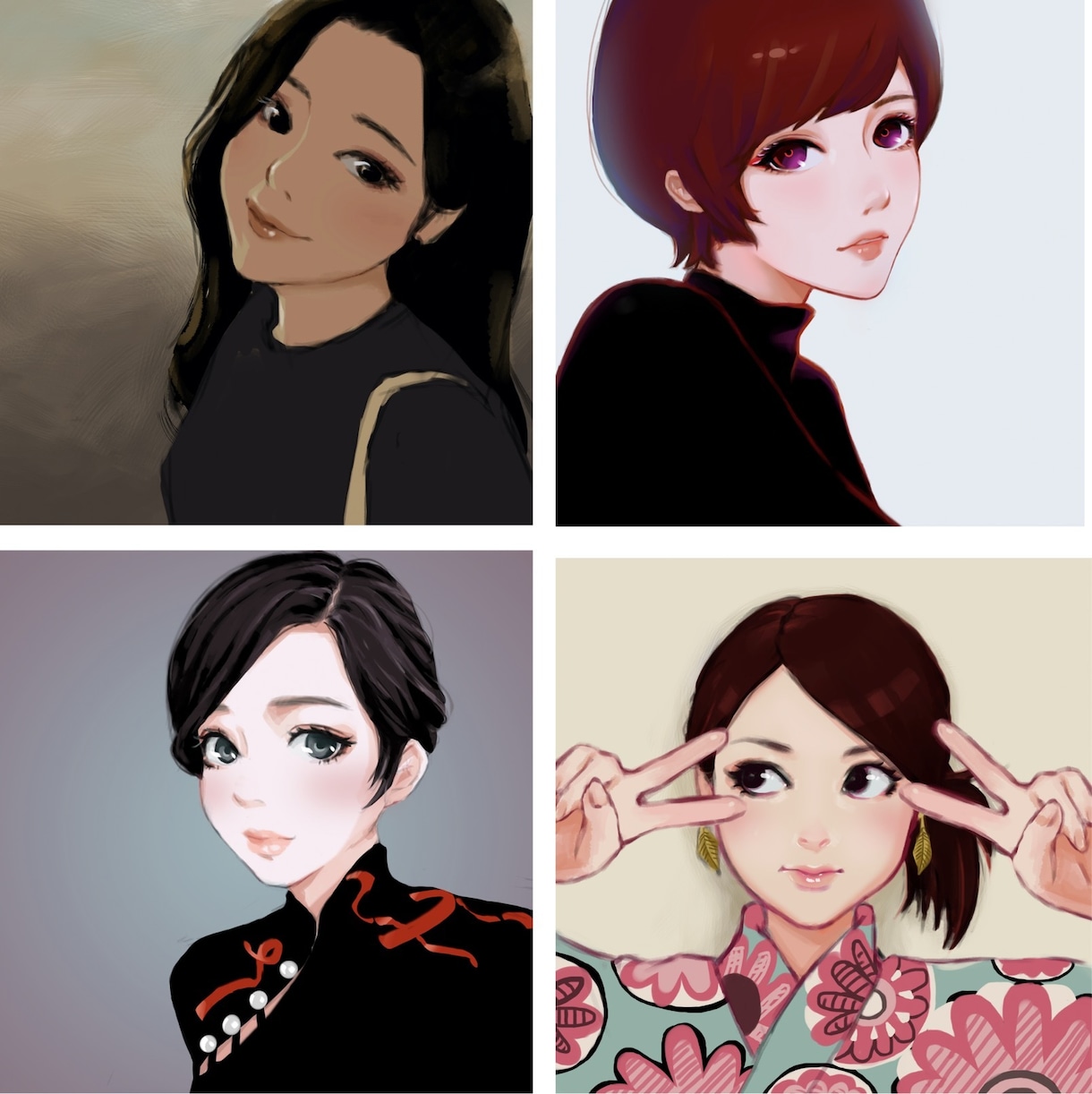 キャラクターのイラスト、似顔を描きます SNS等用似顔絵のイラスト、アイコンを描きます イメージ9