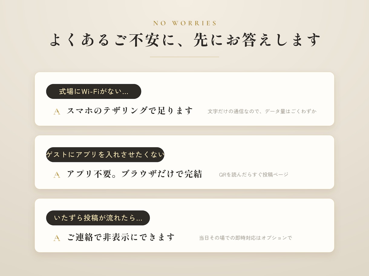 結婚式の動くデジタル芳名帳・寄せ書き作ります 受付のQRから祝福が届く、ゲスト参加型の新しい演出 イメージ10