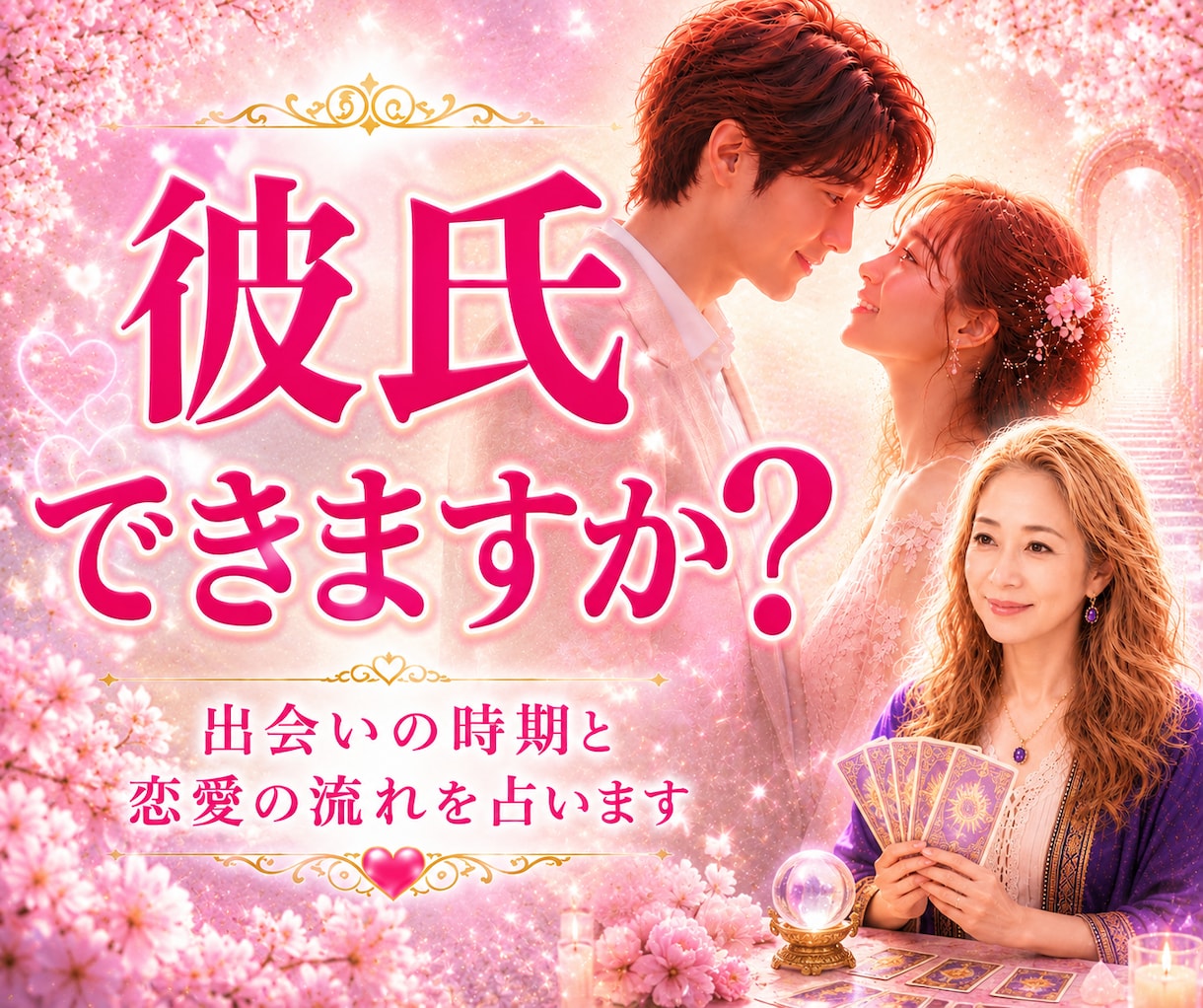 出会いの時期と恋愛運をタロットで読み解きます 出会う彼の性格や1年間の恋愛の流れをやさしく読み解きます イメージ1