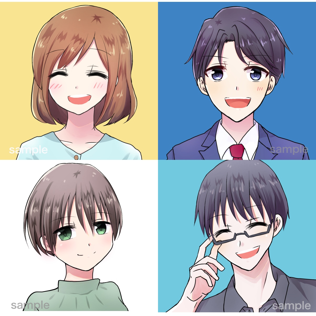ほんわか可愛いSNS向けアイコンイラスト描きます 商用無料・SNS/ブログに親しみあるアイコンはいかがですか？ イメージ2