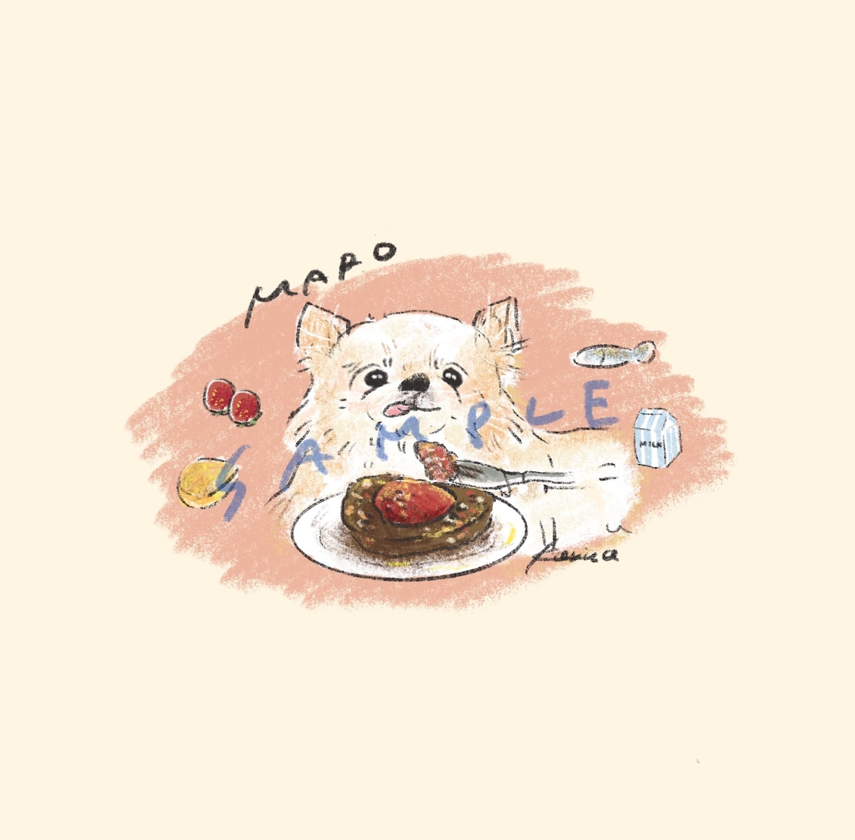 ペットの似顔絵アイコン描きます 猫、犬、その他動物のほんわか似顔絵を作成します！ イメージ2