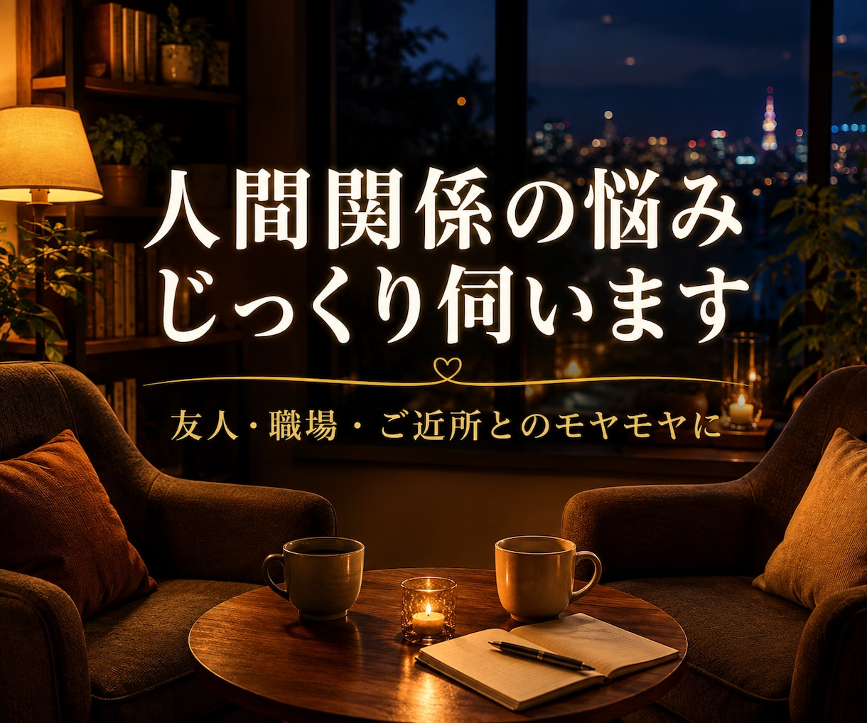 人間関係の悩み じっくり伺いますます 友人・職場・ご近所とのモヤモヤに寄り添います イメージ1