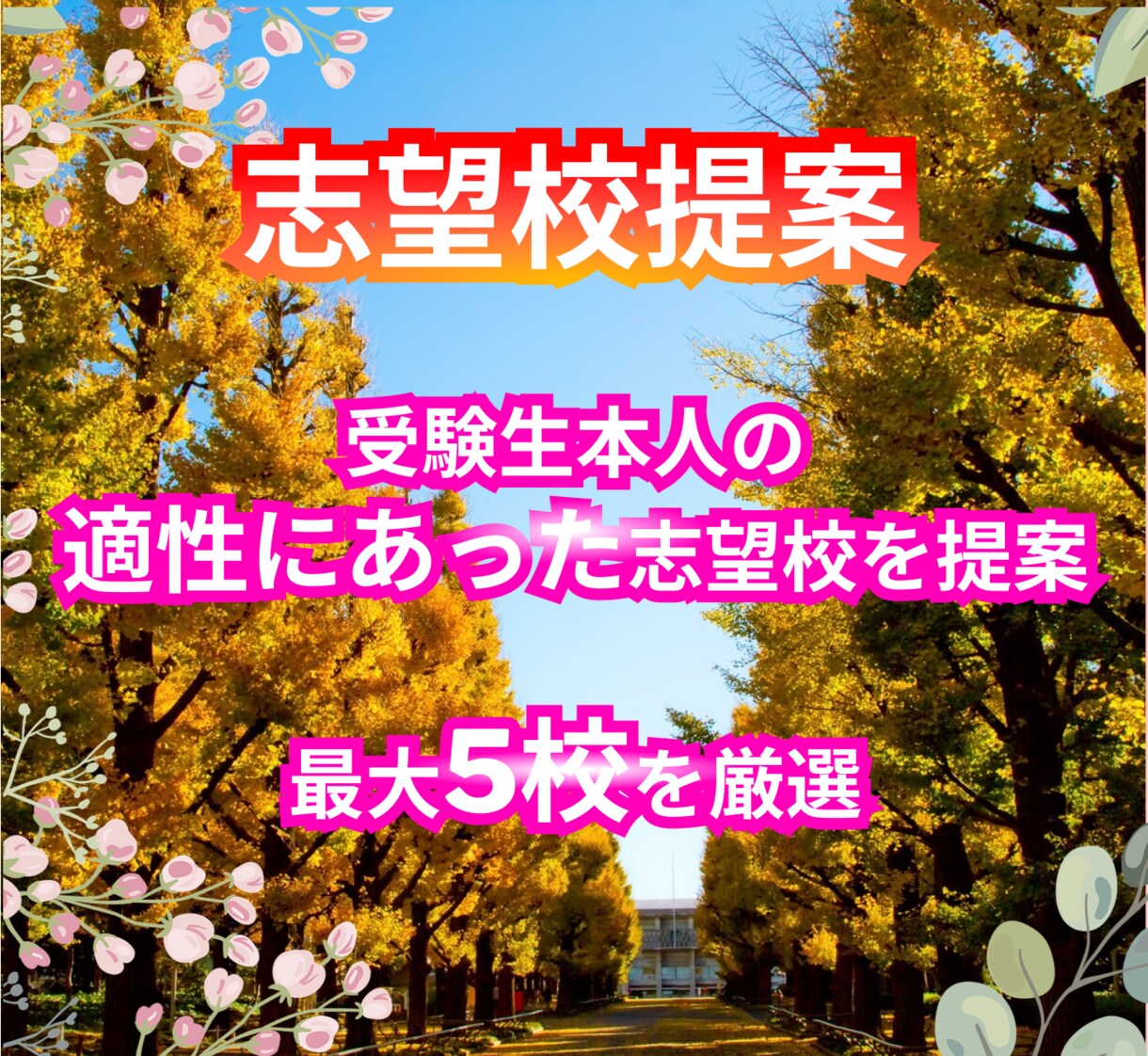 AO・推薦入試の出願戦略・志望校などの相談承ります AO入試で慶應SFC現役合格！ゼロからAO受験を徹底サポート イメージ3