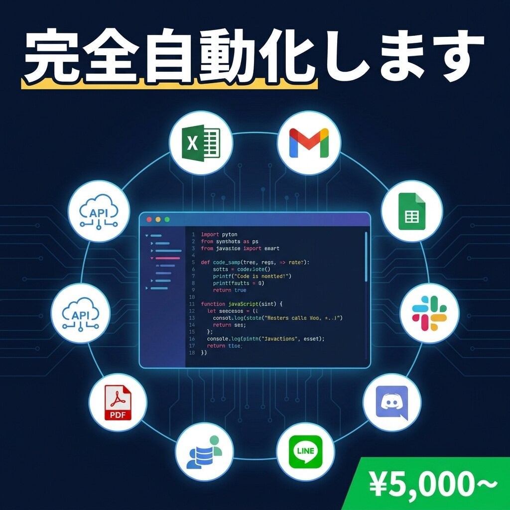GAS・Python・マクロで業務自動化します 定型業務を自動化で劇的に効率化します イメージ3