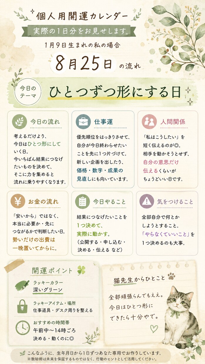 あなた専用30日間の流れを数秘で鑑定します 大事な予定の前に、動く時・待つ時を先に知っておきませんか？ イメージ2