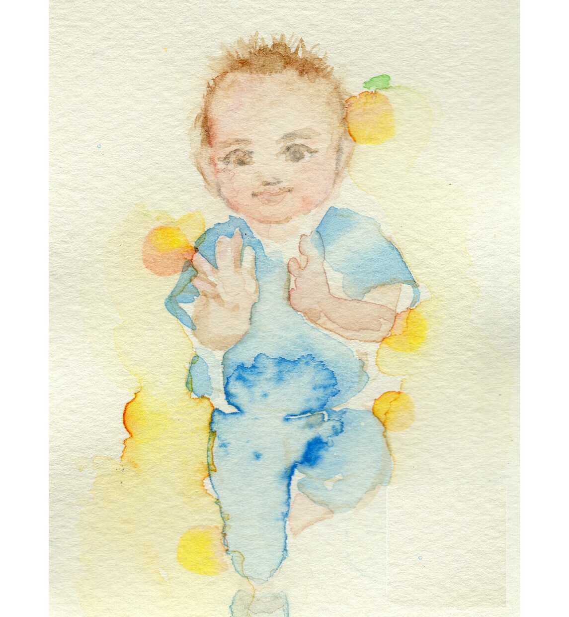 手描きで優しい水彩の似顔絵、描きます お祝いに、贈り物に、心をこめて丁寧に仕上げます。 イメージ3