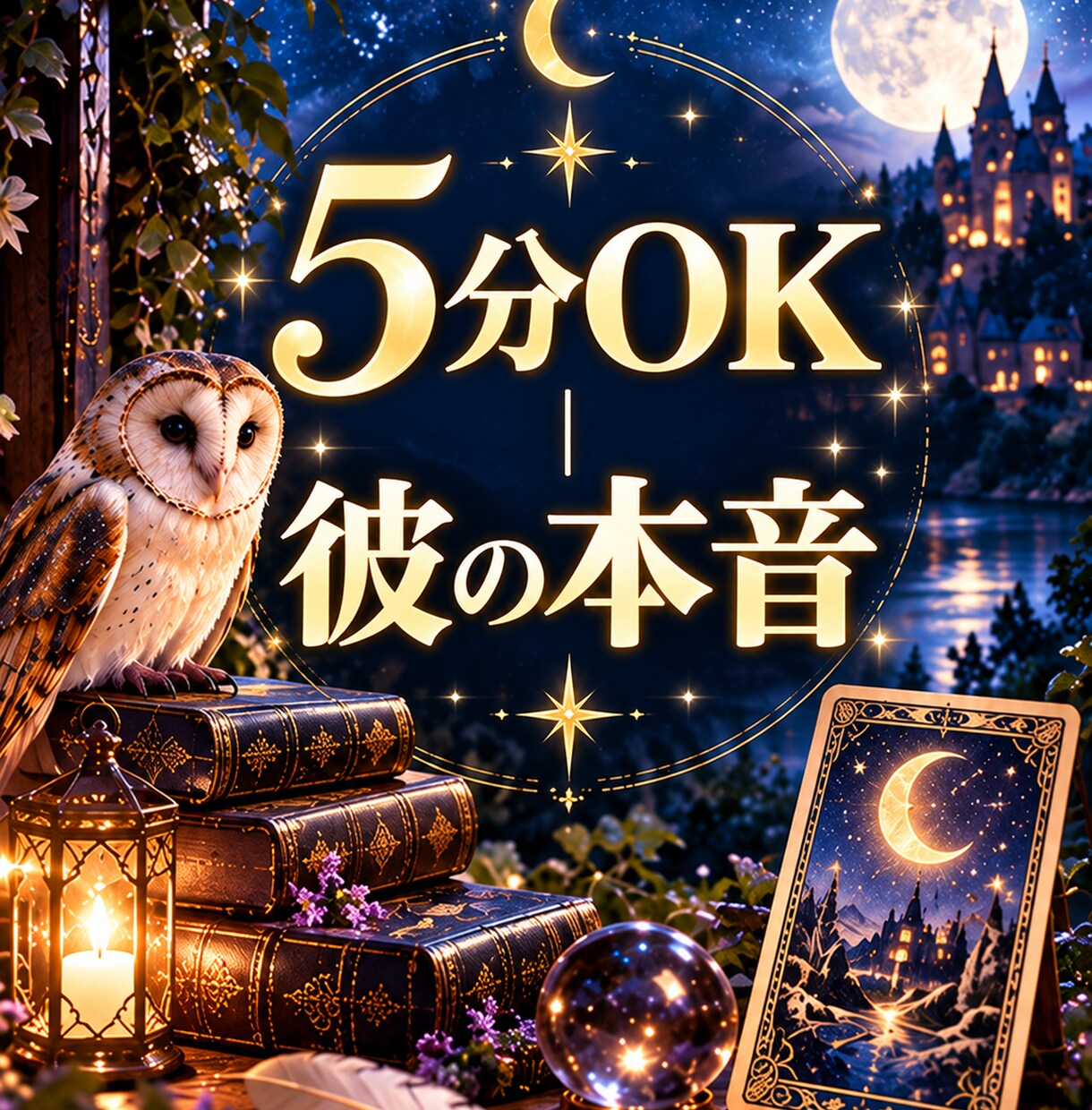 5分OK｜連絡すべきか迷う夜の本音を読みます 迷いが一つなら5分で。彼の本音と今夜の一手をお伝えします イメージ1
