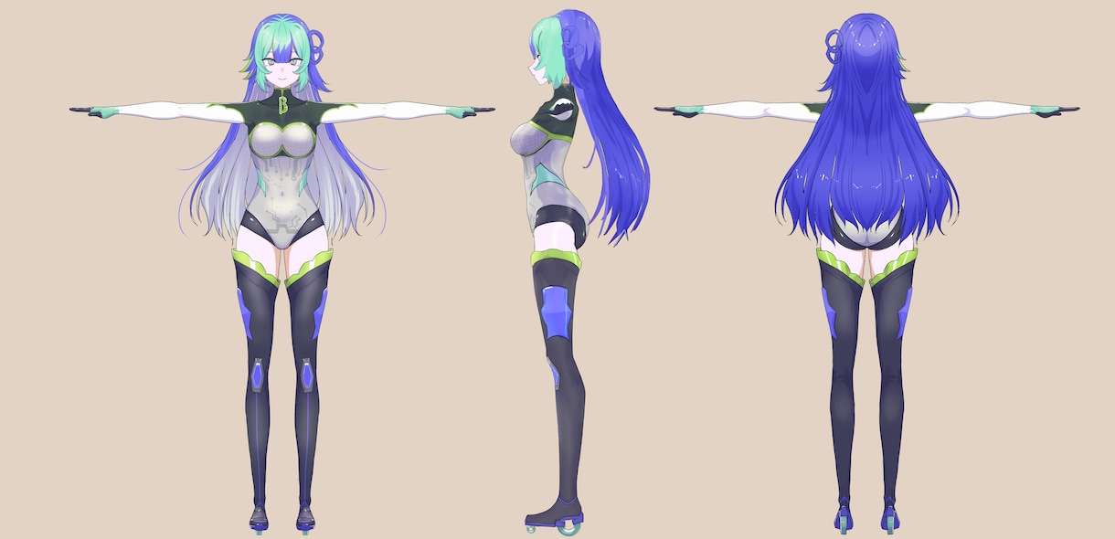 Vtuber様向け3Dキャラクターモデル制作します VRの世界で輝く貴方の姿を作るお手伝いをさせてください！ イメージ8