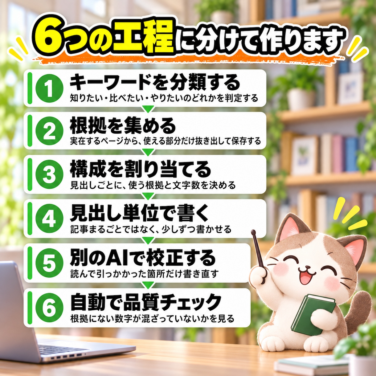 243記事運営者がAI記事自動投稿を構築します リサーチ→構成→執筆→校正→品質チェックまで自動化 イメージ3