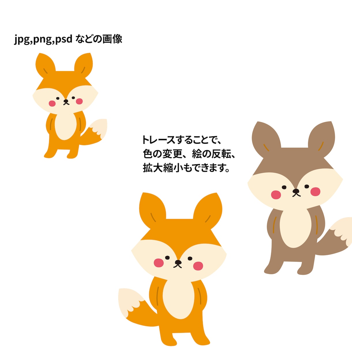 画像からトレースをいたします ロゴやイラストの画像からトレースしてAIデータに変換します イメージ4