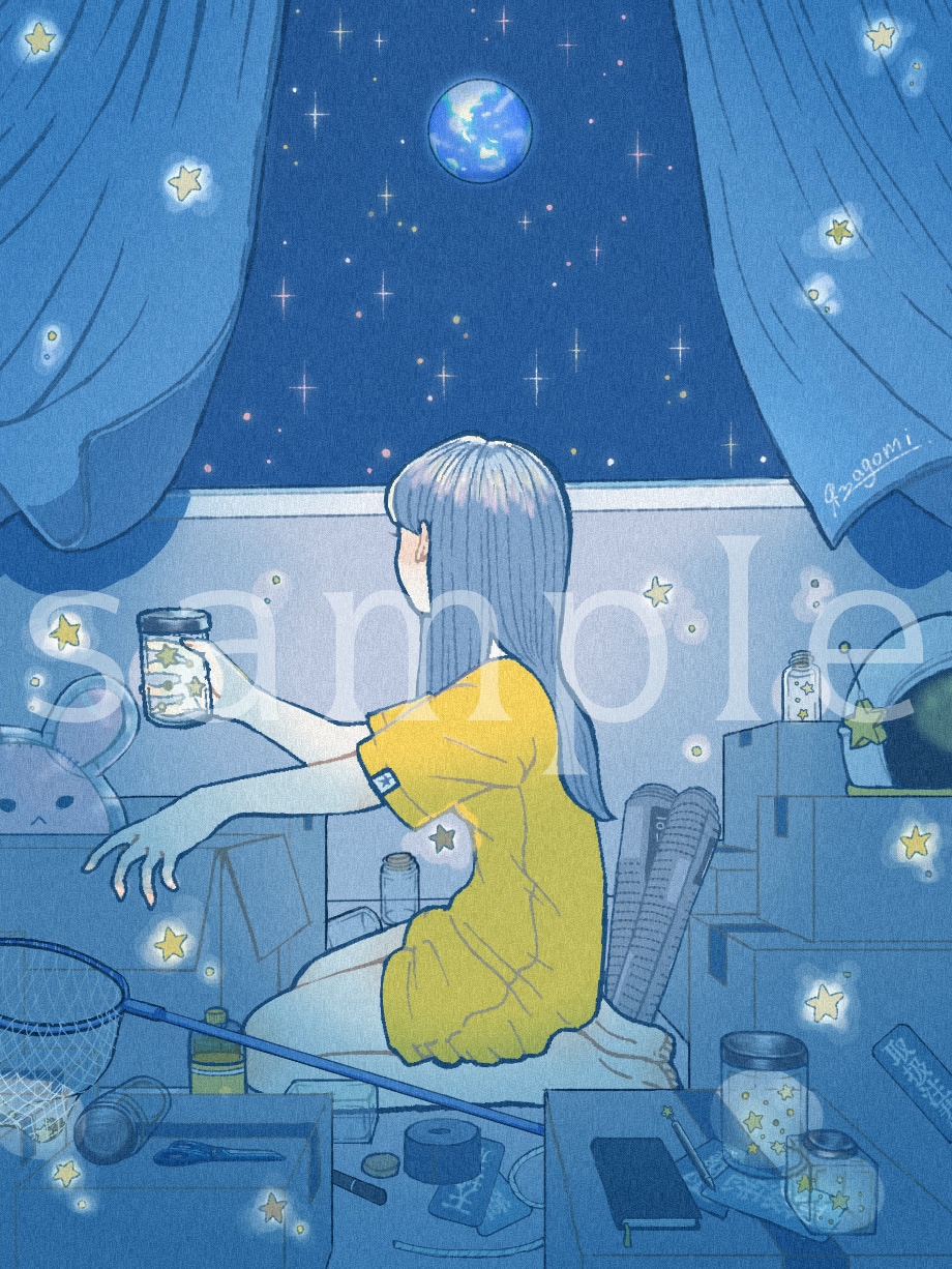 サムネイル、チラシなど一枚絵の制作をします レトロでポップな色使いの個性的なイラストを描きます！ イメージ1