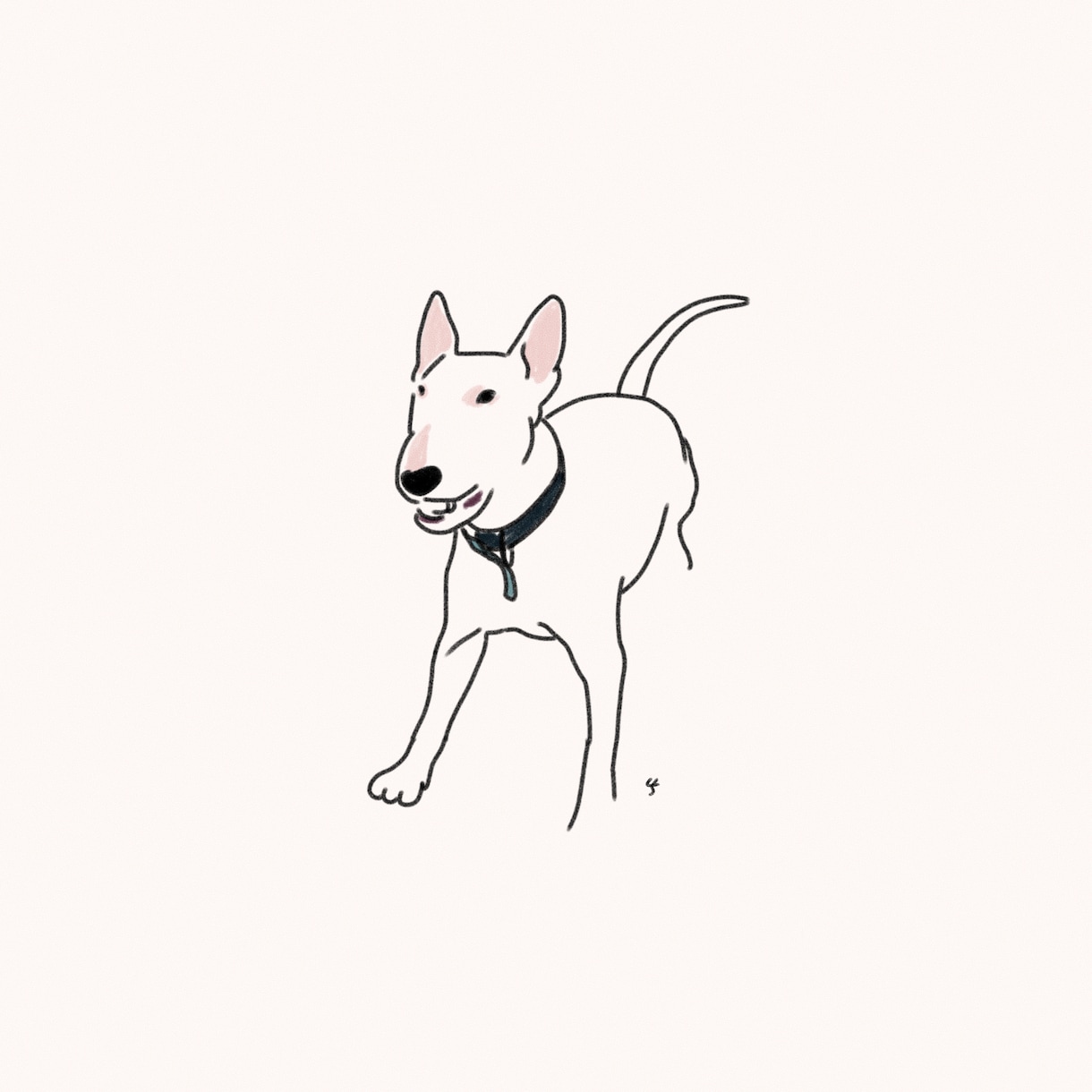 わんちゃんねこちゃんのデジタルイラスト描きます あなたのかわいいペットをシンプル線画で描かせてくださいᐝ イメージ3