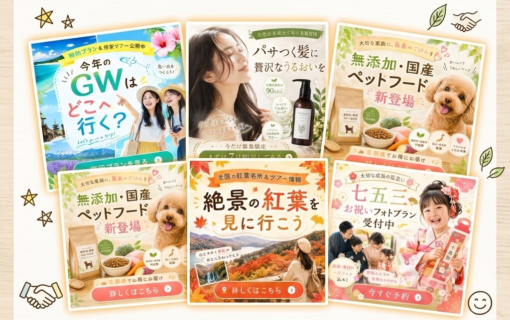 3名様限定>画像5枚セット作成します WEB画像全般お任せください＞SNS/ヘッダー イメージ2