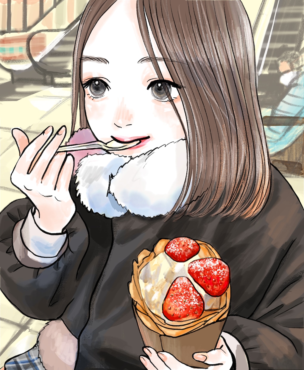 繊細で美しい背景込みのイラスト制作させて頂きます 表紙や挿絵、サムネイルなど商用にもお使いください。 イメージ2