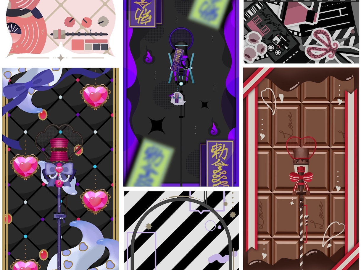 あなたにぴったりの縦型背景を作ります ショート動画や、縦型配信にてお使いいただける背景を作ります。 イメージ1