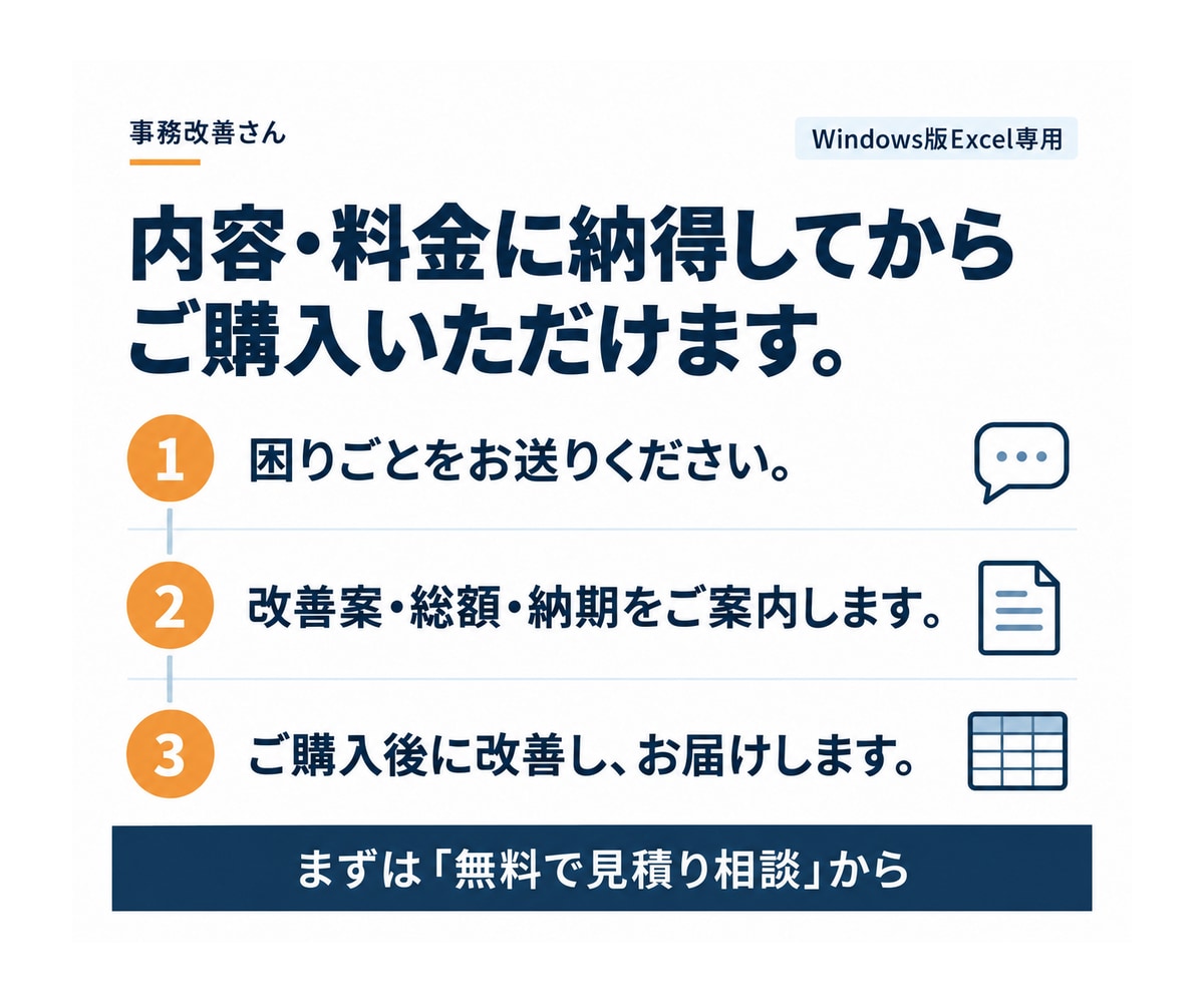 Excelの入力・転記・集計を改善・自動化します 何を頼めばいいか分からなくても、今の作業からご相談ください イメージ8