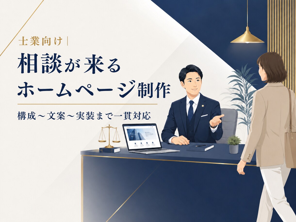 相談が来る士業ホームページを制作します 構成・文案からWordPressで実装まで一貫対応 イメージ1