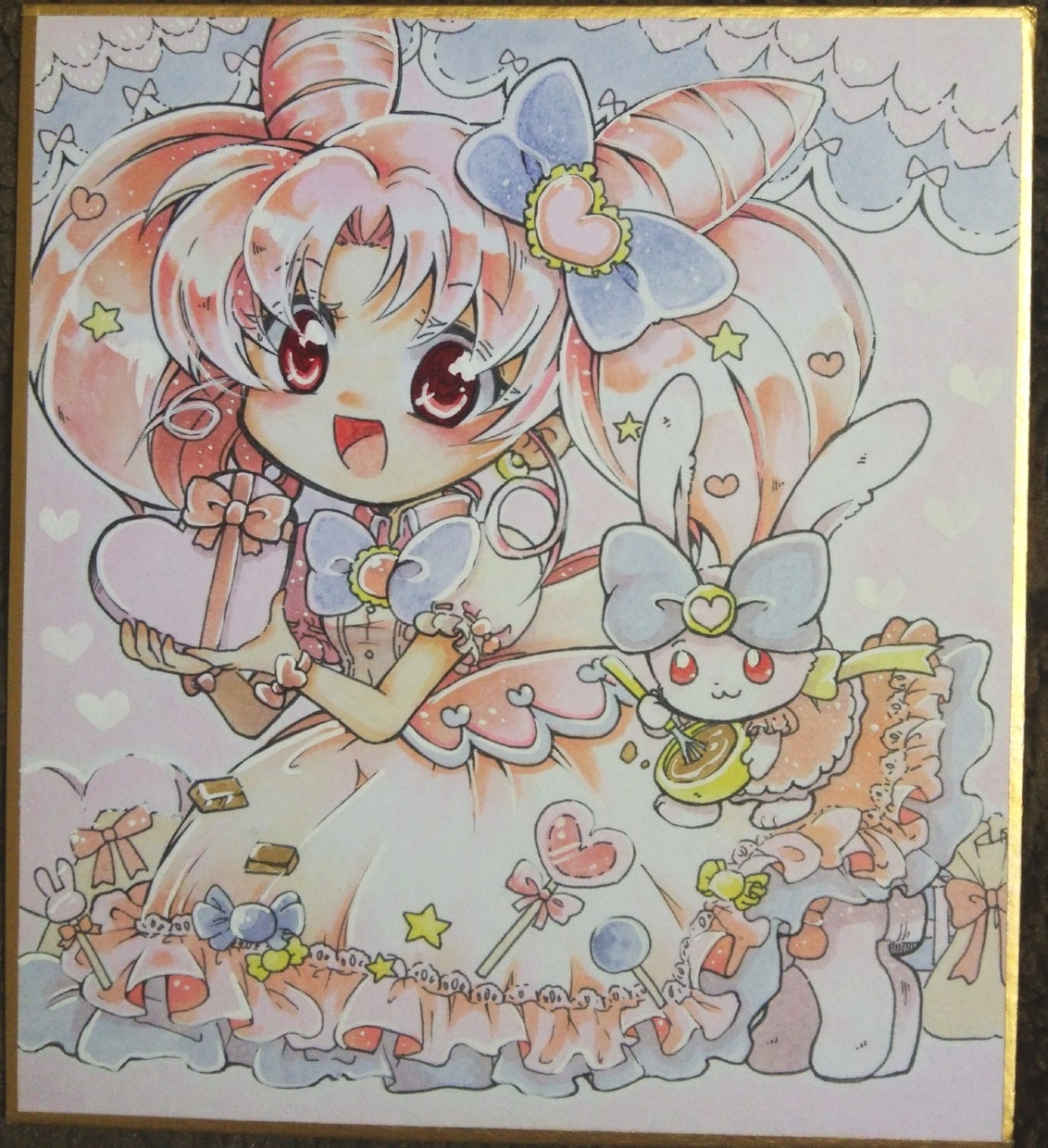 色紙にイラストを描きます 1点もの！好きなキャラを飾ったり、プレゼントにも。 イメージ3