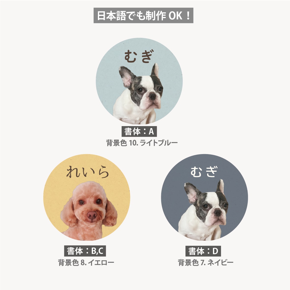 ペット写真SNSアイコンをセミオーダーで制作します 色とフォントが選べる!うちの子写真で現役デザイナーが制作 イメージ10