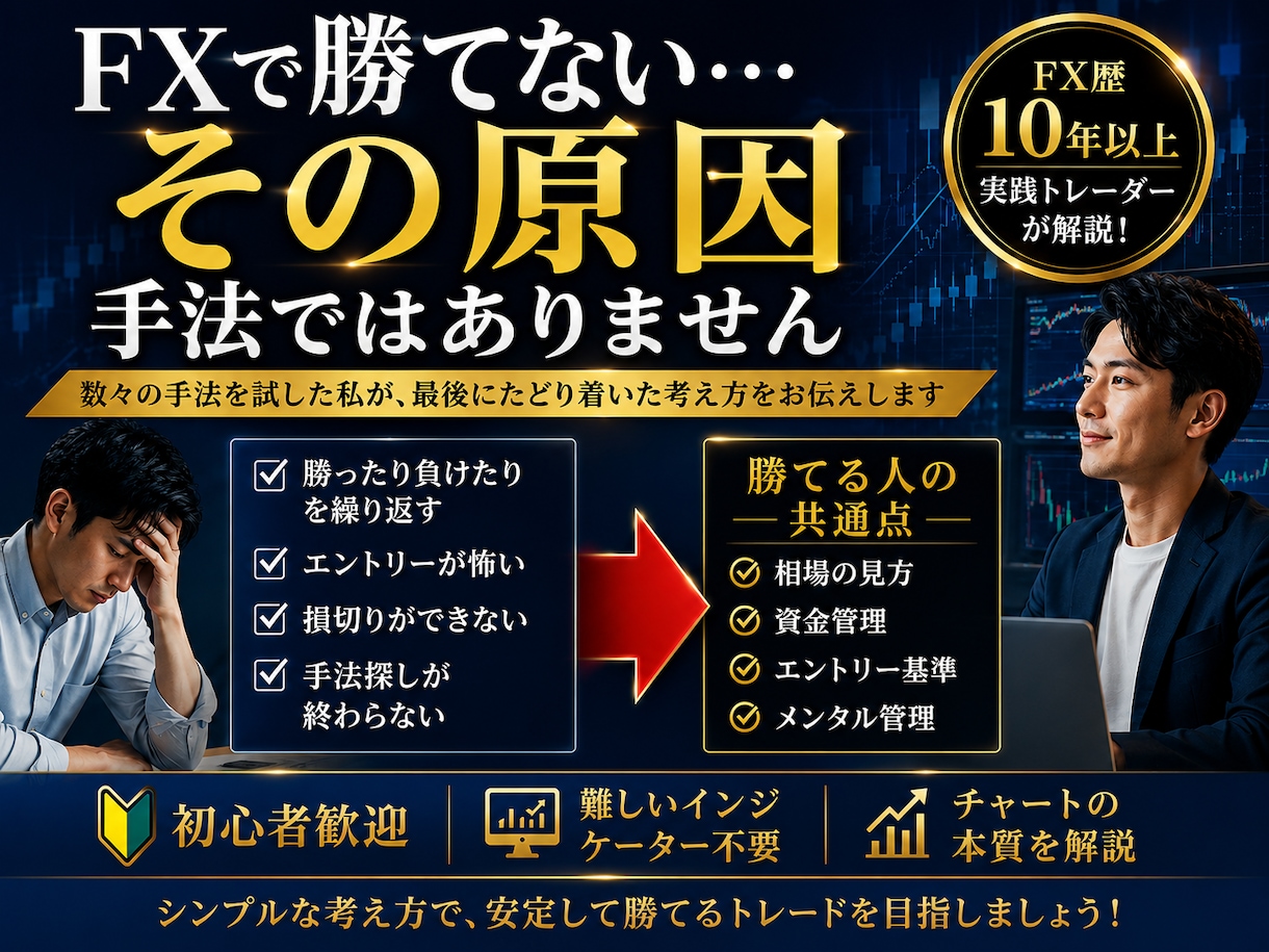 FX専業トレーダーの極意・手堅く勝つ手法伝授します ◉難しいスキルは必要なし◉これでダメなら諦めてください ① イメージ1