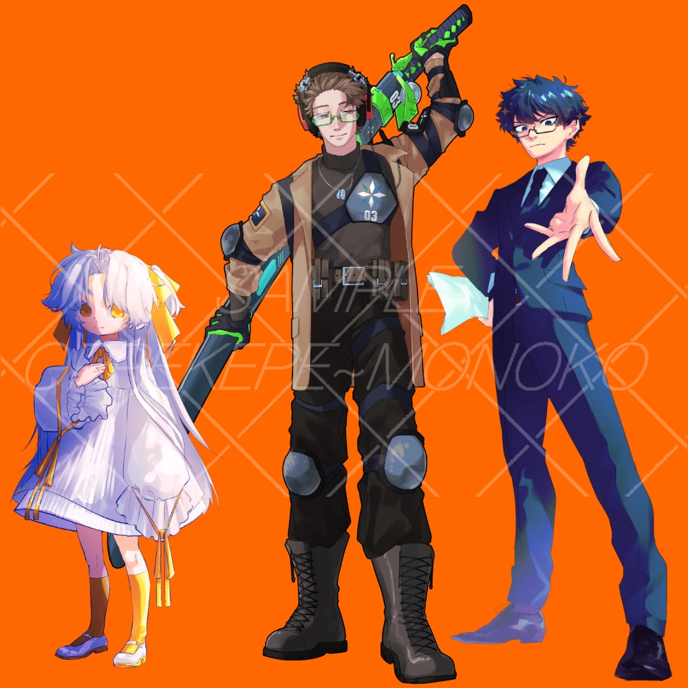 キャラクター全身の立ち絵イラストを制作します 女性も男性も可愛いくカッコよく幅広く表現します。 イメージ1