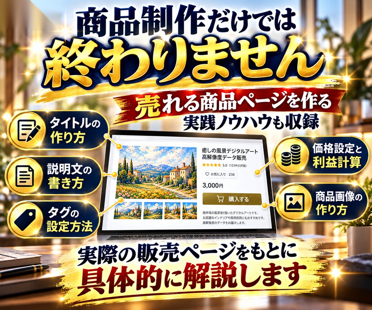 AIで海外デジタルアート副業を始められます 在庫・発送なし。AIで作る海外向けデジタル商品無在庫販売 イメージ9