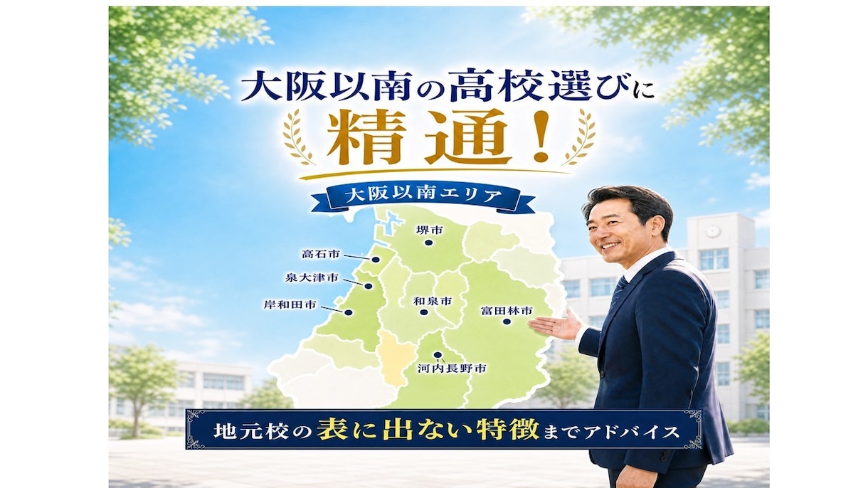 大阪の高校受験　元校長が悩みに親身に寄り添います 元私立高校入試広報　相談実績千人以上　あなたの不安を安心に！ イメージ6