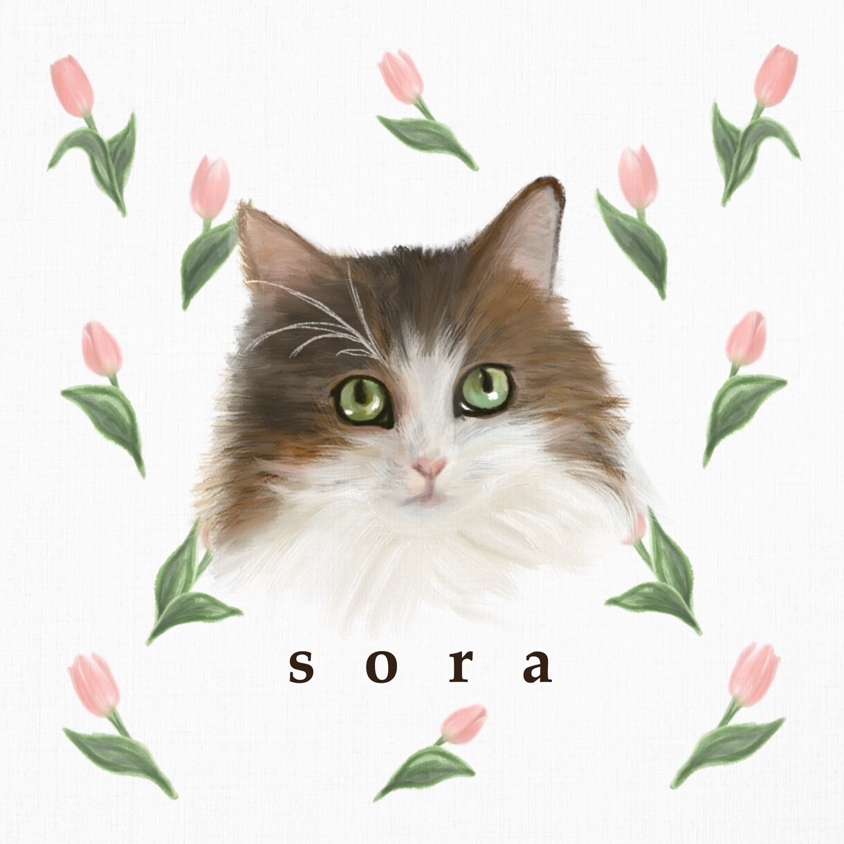 ペットの似顔絵を可愛いイラストにします 名前入り★sns用のアイコンにピッタリです★ イメージ4