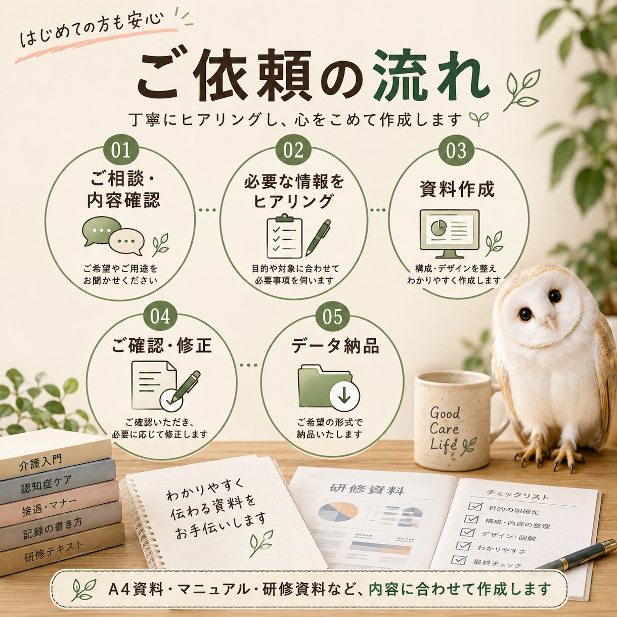 介護・看護の資料を見やすく作成します 現場経験を活かして、伝わる介護資料を作成します イメージ3