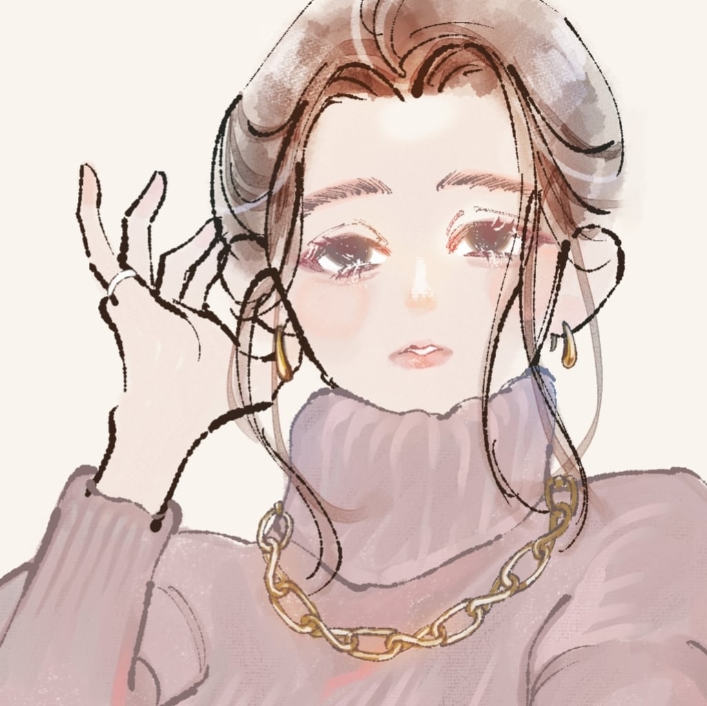 ふんわりおしゃれな女性SNSアイコンを描きます 女性の表情、仕草、ファッション、髪型にこだわったイラスト制作 イメージ1