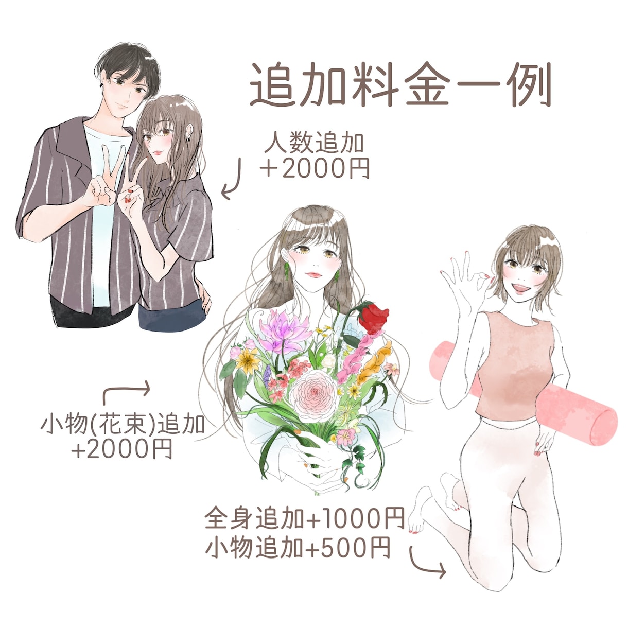オシャレな水彩画で美容ファッションイラスト描きます 最短即日！商用可能なおしゃれかわいいカットイラスト イメージ2