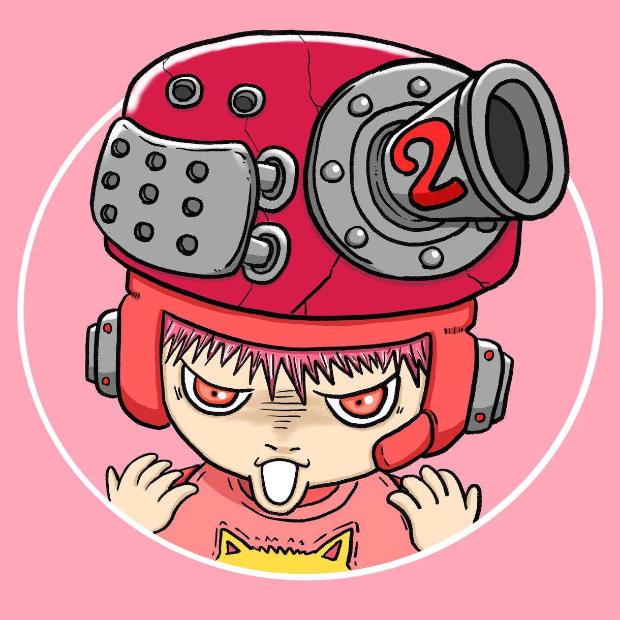 メカチックなSNS用アイコンを作ります メカチックな帽子を被ったキャラクターを作成いたします♪ イメージ2