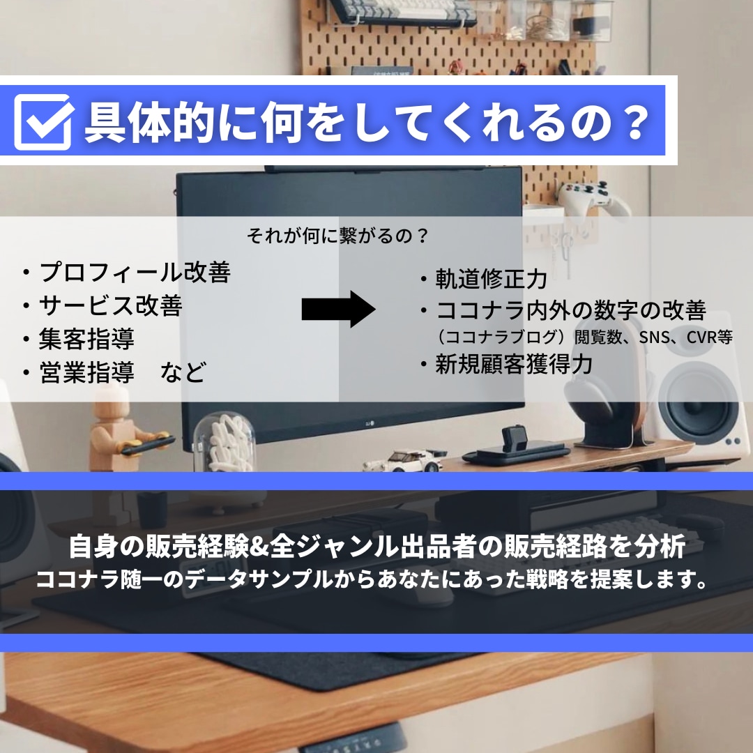 20日間コンサルでココナラ売上UPをサポートします 営業・集客のやり方まで！約20日間でアカウントを徹底改善！ イメージ2