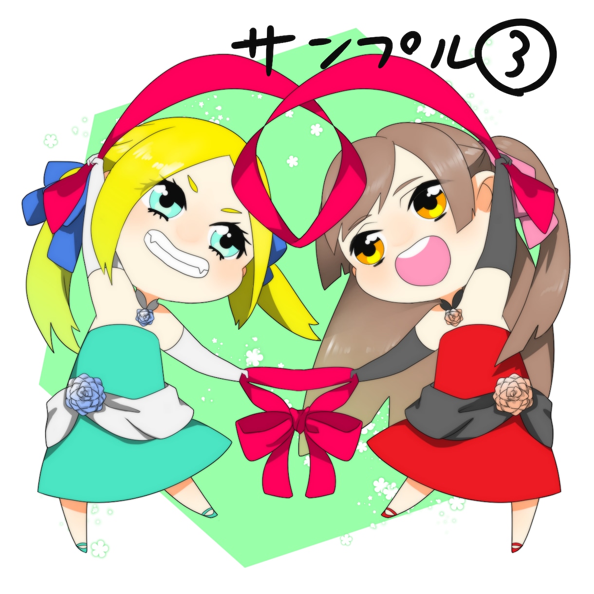 ちびキャラアイコン描かせていただきます キャラクターデザインから依頼者さまちびキャラ化。 イメージ3