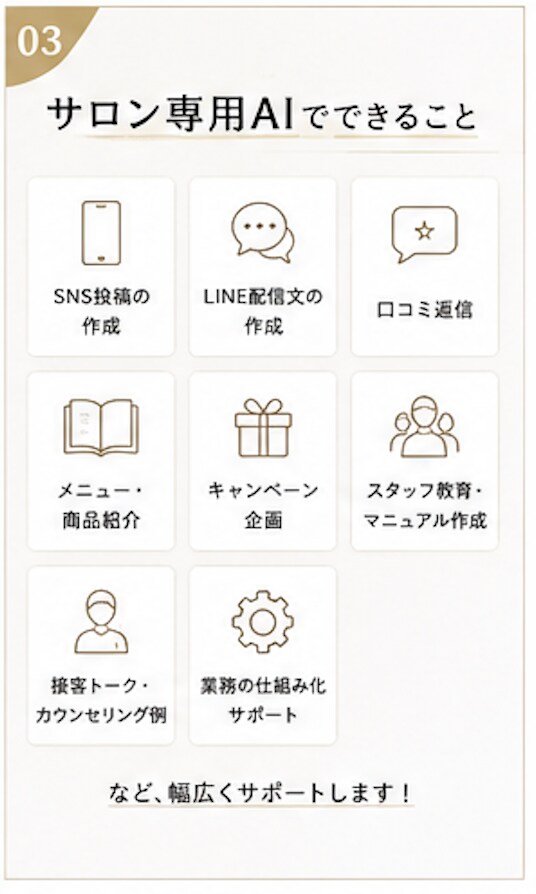 月商1000万円を目指すサロン専用AIを構築します 営業時間後も働く毎日から卒業しませんか？ イメージ3