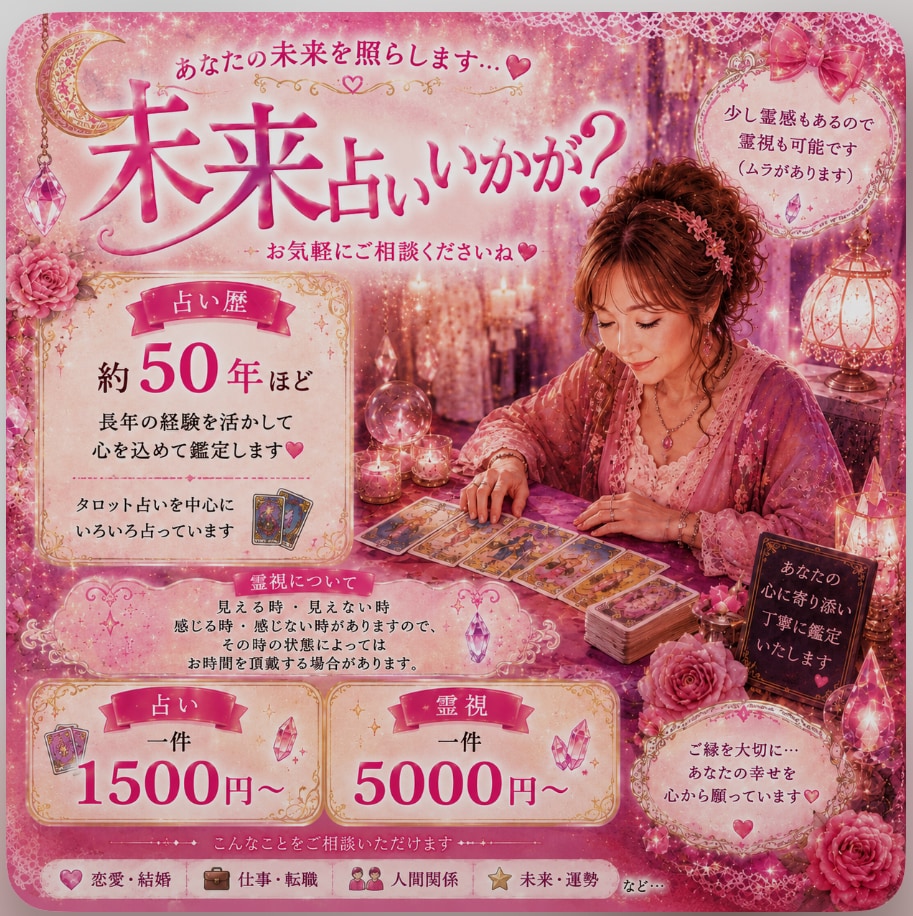 未来占いいたします これからのあなたの運勢占ってみませんか？ イメージ1