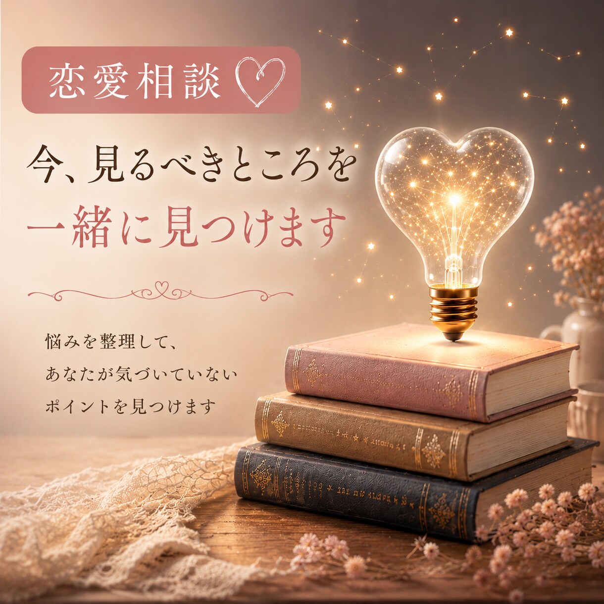 恋愛相談♡今、見るべきところを一緒に見つけます 悩みを整理して、あなたが気づいていないポイントを見つけます イメージ1