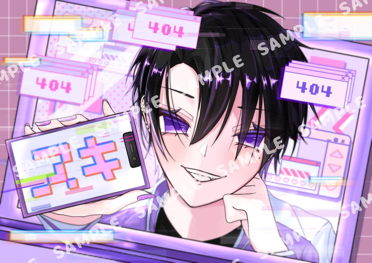 1枚絵やアイコンのイラストを制作しています きゃわたんな男の子など描いております イメージ2