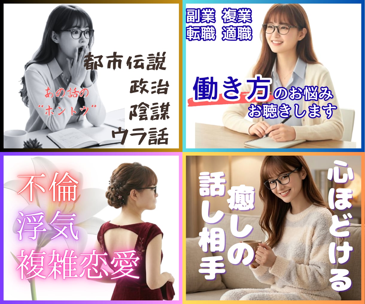 愚痴・雑談・お悩み✿18時まで話し相手になります 人間関係/投資/仕事/政治/陰謀論/不倫/サクセスストーリー イメージ10