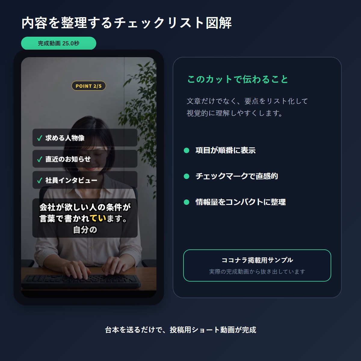 台本だけでOK！解説系ショート動画作ります 素材不要・図解つき・フルテロップ｜最短24時間対応可 イメージ3