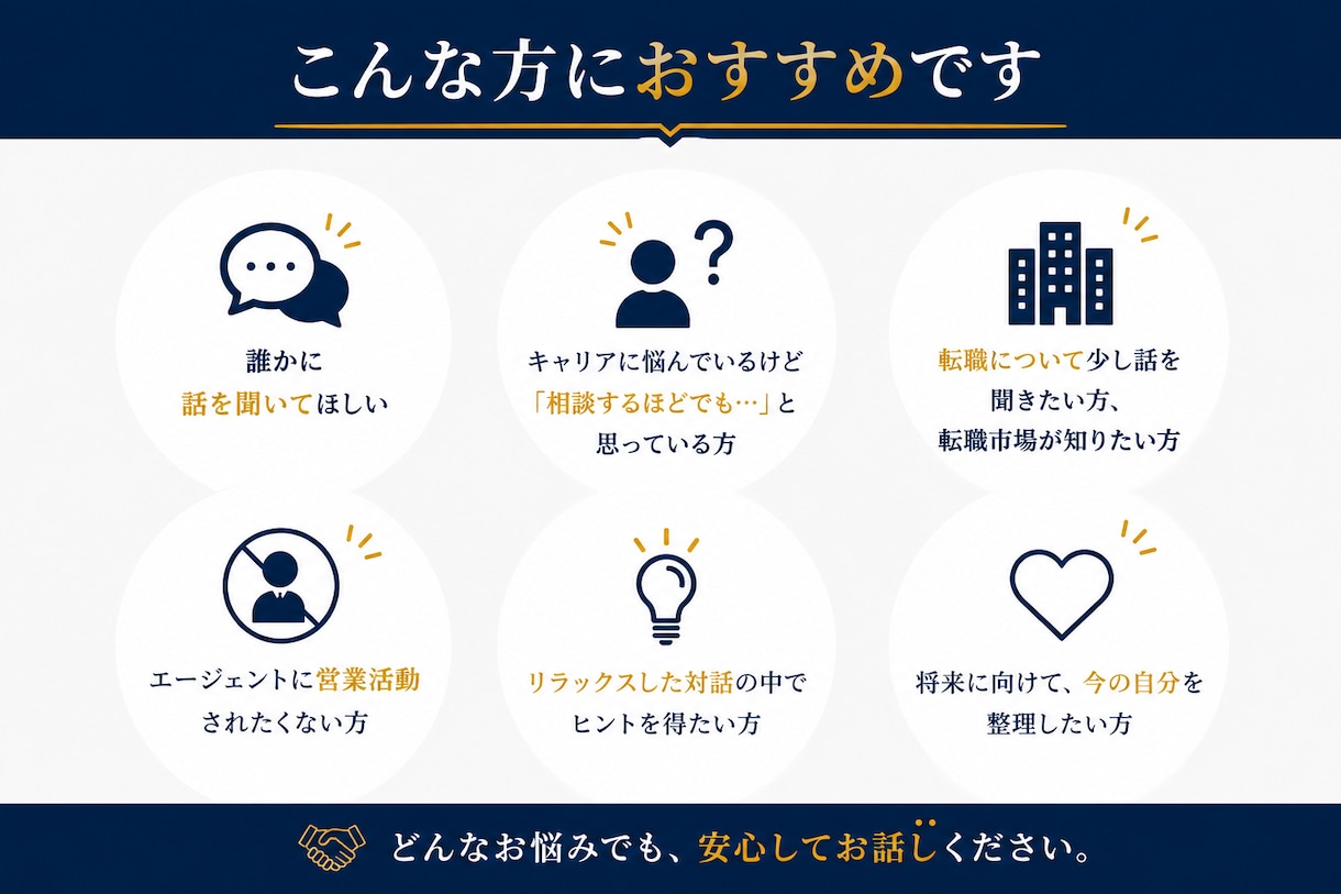 転職・将来に迷う20代30代のキャリア相談乗ります 現役キャリアアドバイザーが転職と将来の悩みを整理します イメージ3