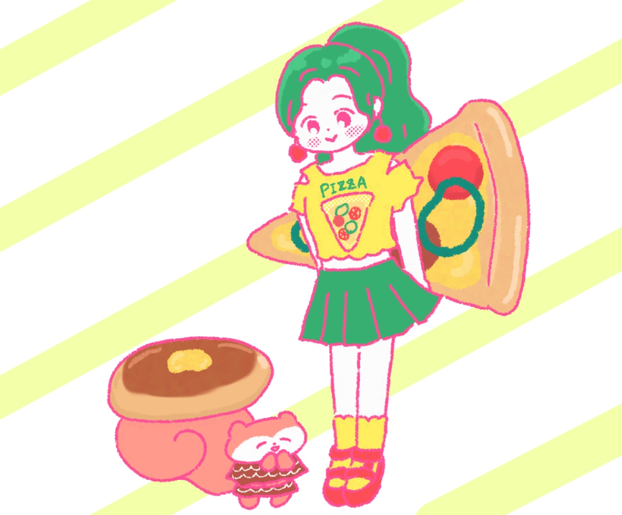 エモかわポップな女の子の全身イラスト描きます SNSアイコン・電子書籍カバー・Webサイト・サムネイル等 イメージ1