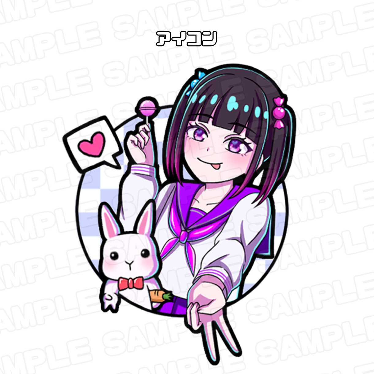 アイコン・立ち絵・絵柄寄せを制作致します かわいい女の子、夢絵など描きます！ イメージ1