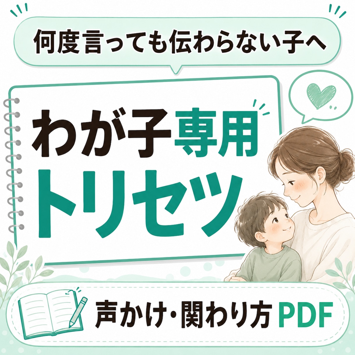 子どもに合う声かけトリセツをPDFで作ります 怒る前に見返せる、わが子専用の声かけPDF。 イメージ1