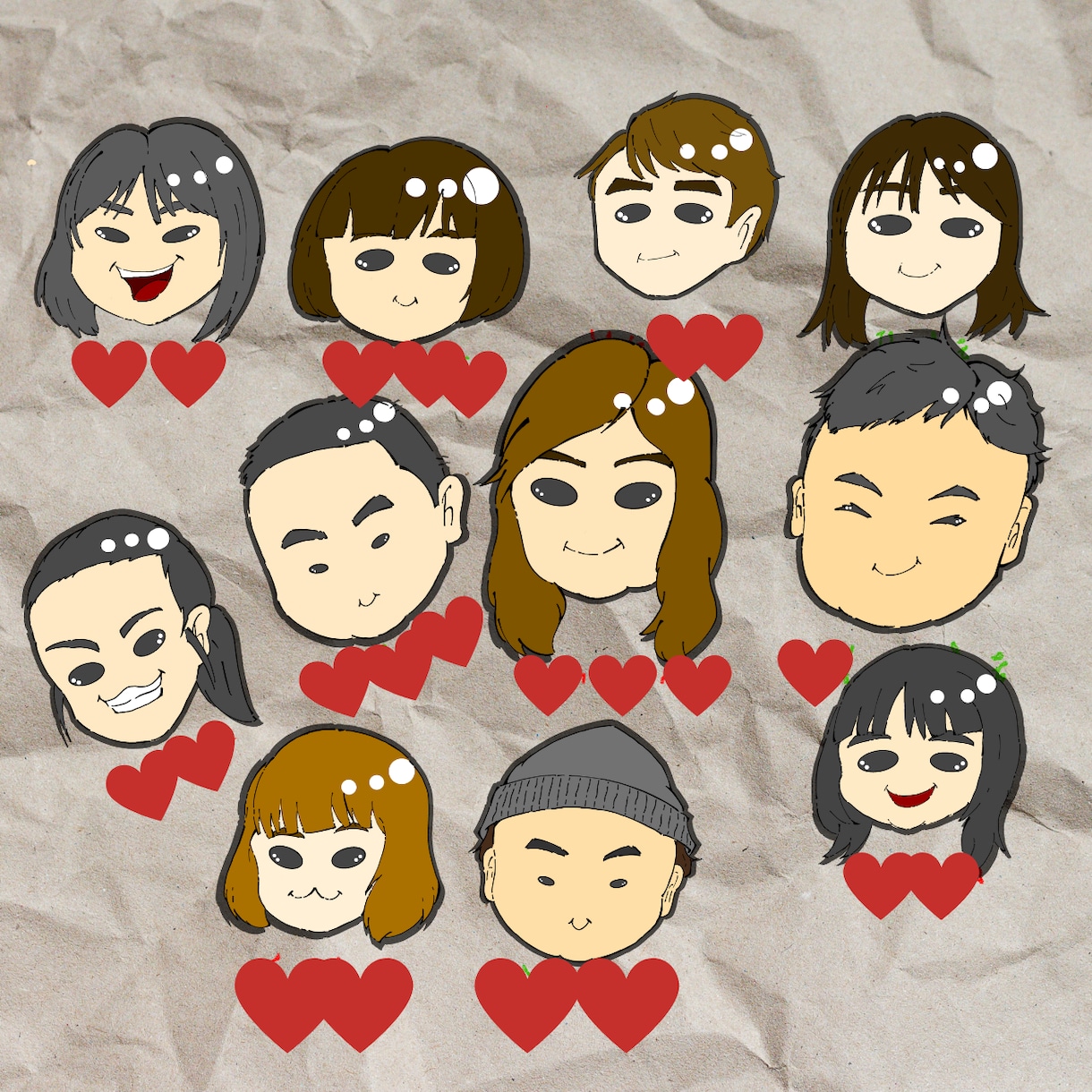 シンプル似顔絵イラスト描きますます SNS用アイコンなどに使えるシンプルな似顔絵イラスト描きます イメージ2