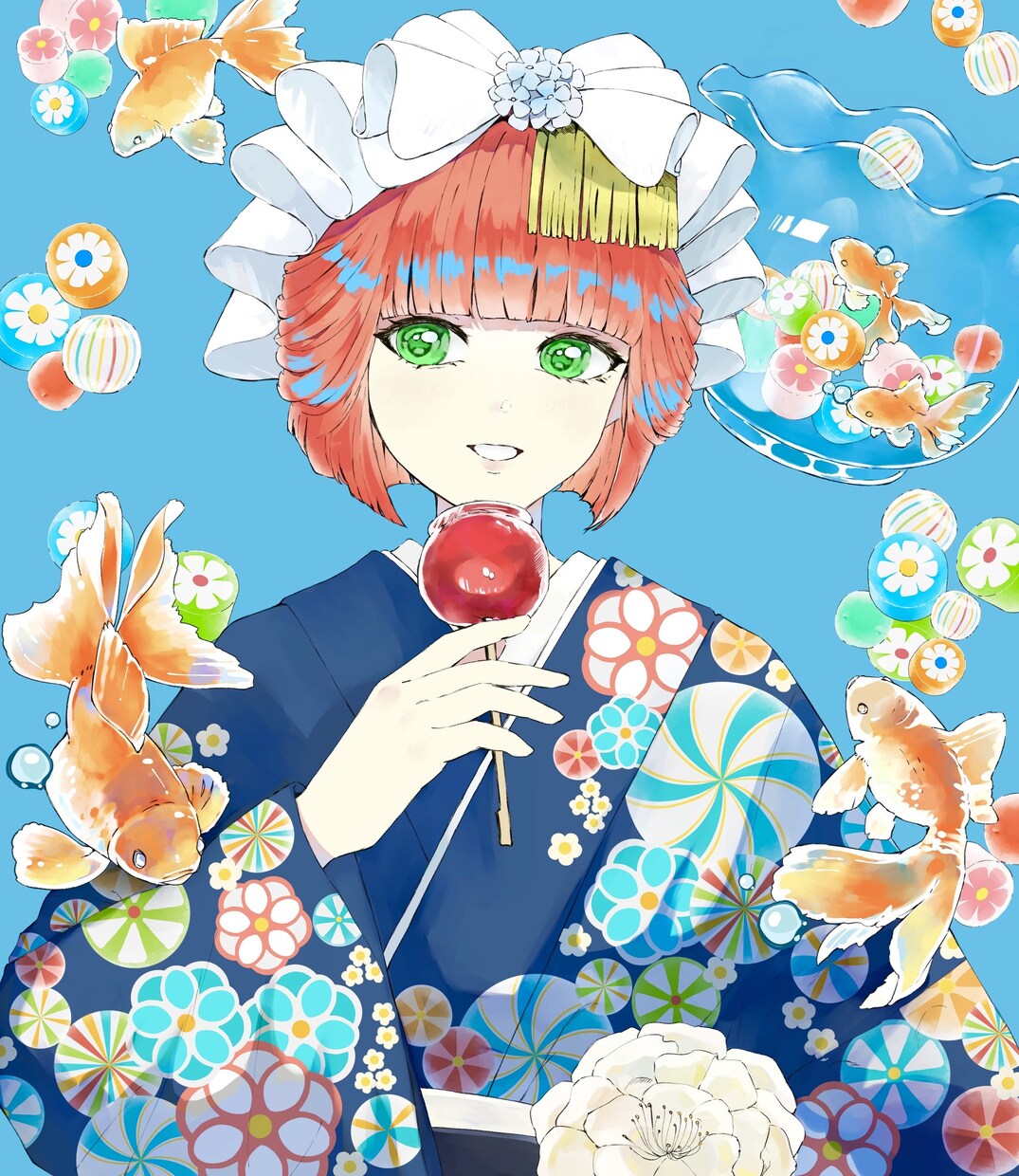 乙女チック・ちょいレトロなイラストを描きます 可愛い女の子の絵が必要な方！アイコン・グッズ・サムネイルなど イメージ4