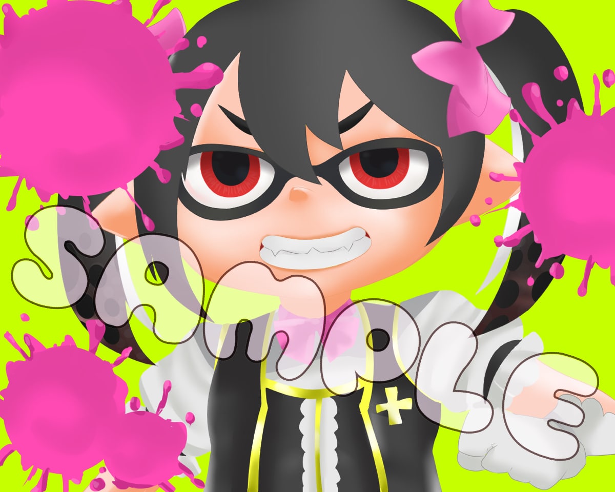 好きなキャラをイカ化！SNS用アイコン描きます 好きなキャラを某ゲーム風に！そう考えたことはありませんか？？ イメージ2