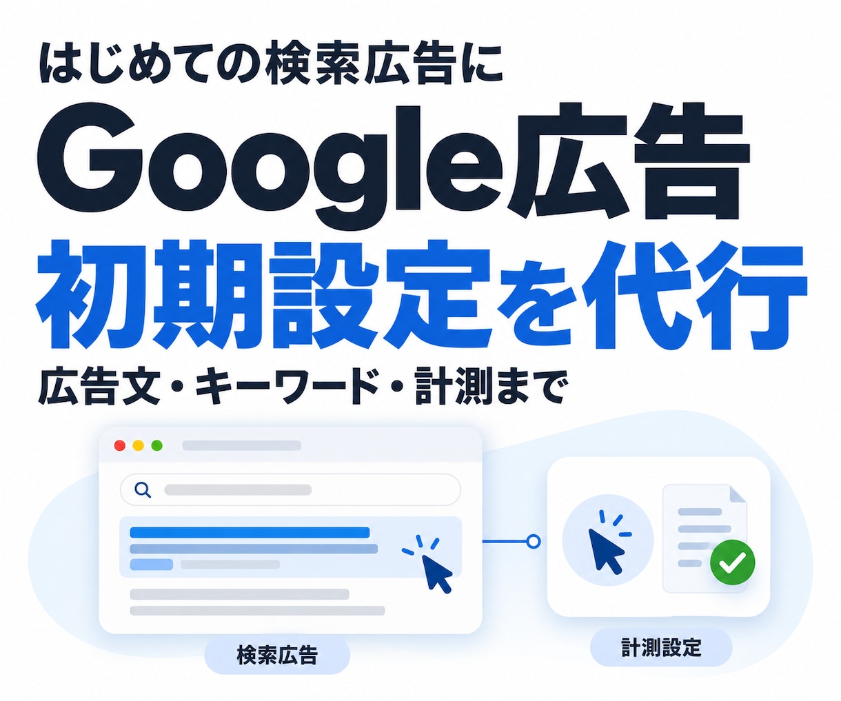 Google広告の初期設定と計測設定を代行します 初めての検索広告に。広告文・キーワード・計測まで対応 イメージ1